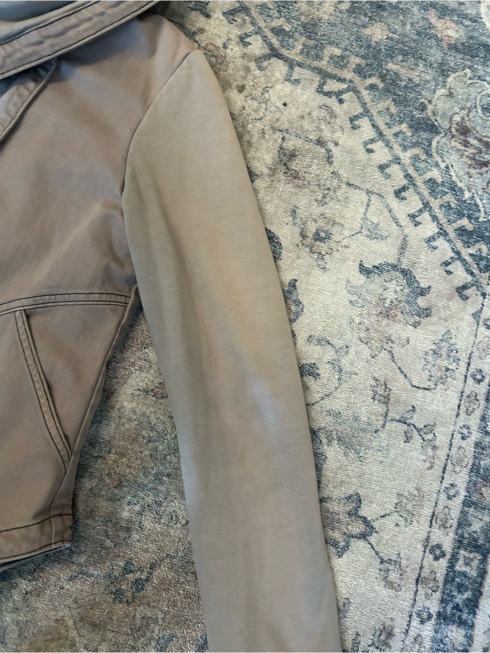 Prairie Underground Soft Taupe Cotton Jacket Organic Cotton Art to Wear - Picture 10 of 10